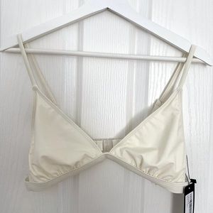 NEW Nasty Gal Cream Strappy Bikini Top